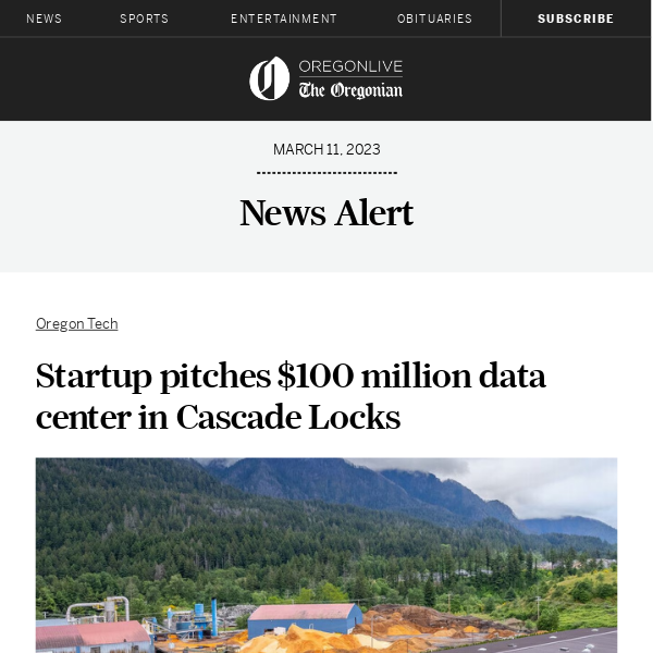 Startup pitches $100 million data center in Cascade Locks - The Oregonian