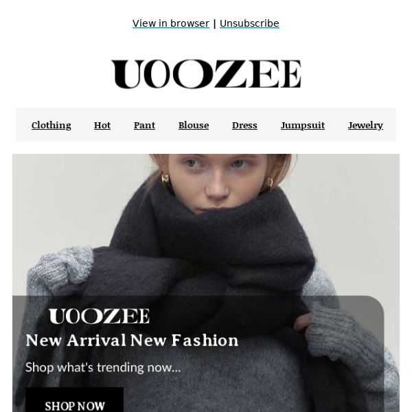 UOOZEE: New arrival! See new look of this week!