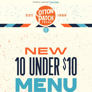 NEW 10 Under $10 Menu is here!