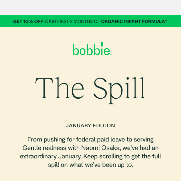 THE SPILL 🍼 January Edition