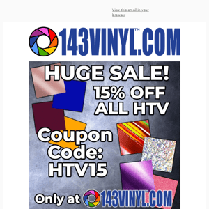 🎊 All HTV is On Sale NOW 🎊