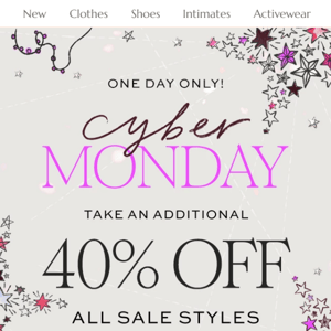 So extra 😉 an extra 40% off, that is
