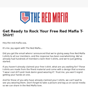 😆Get Ready to Rock Your Free Red Mafia T-Shirt!