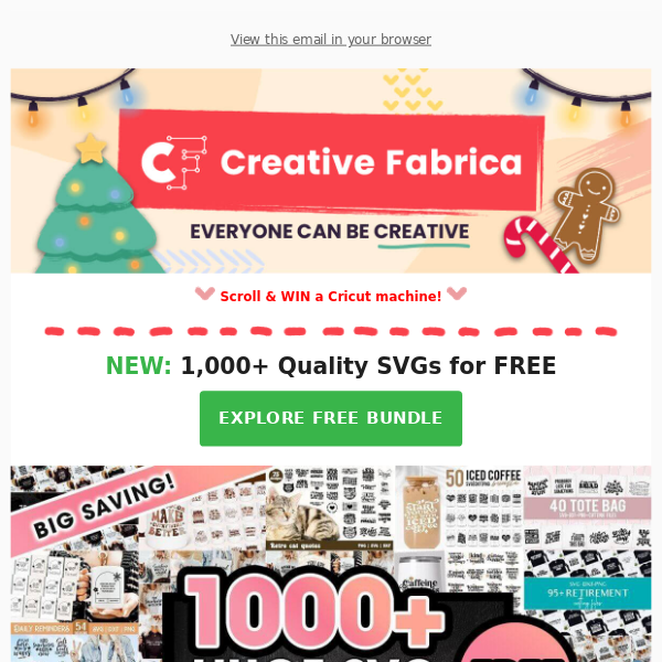 🤩 Get 1000+ Free SVGs & Win BIG 🎁