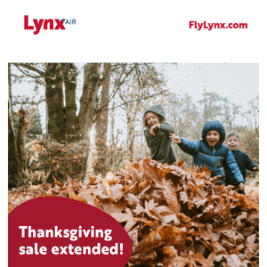 Sale EXTENDED! Up to 60% off base fares
