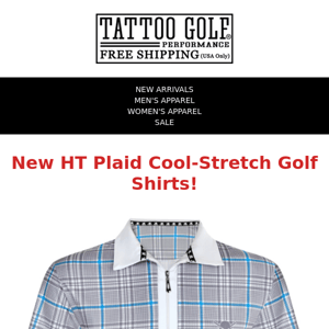 ☠️New HT Plaid Cool-Stretch Golf Shirts☠️