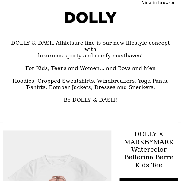 DOLLY X MARKBYMARK Watercolor Ballerina Barre  Kids Tee and more products you're sure to love