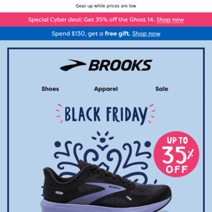Black Friday: Up to 35% OFF select shoes!
