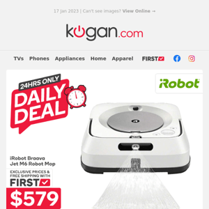 Daily Deal: iRobot Braava Jet M6 Robot Mop $579* (Rising to $999!)