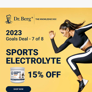 TODAY ONLY! 15% OFF Electrolyte Sports Drink