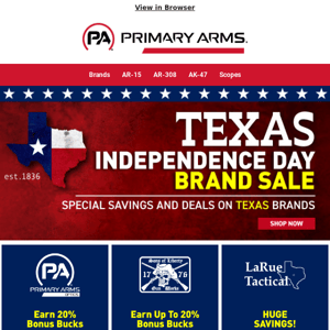 🔊 HUGE Deals on Texas Brands right NOW!