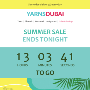 The Summer SALE is almost over! 🌞