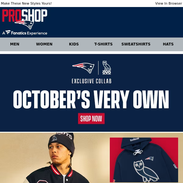 New Arrival! Patriots x OVO Collection