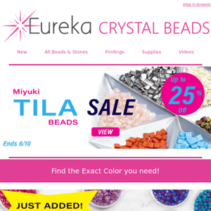 Save on Tila Beads for a few days only! ✨