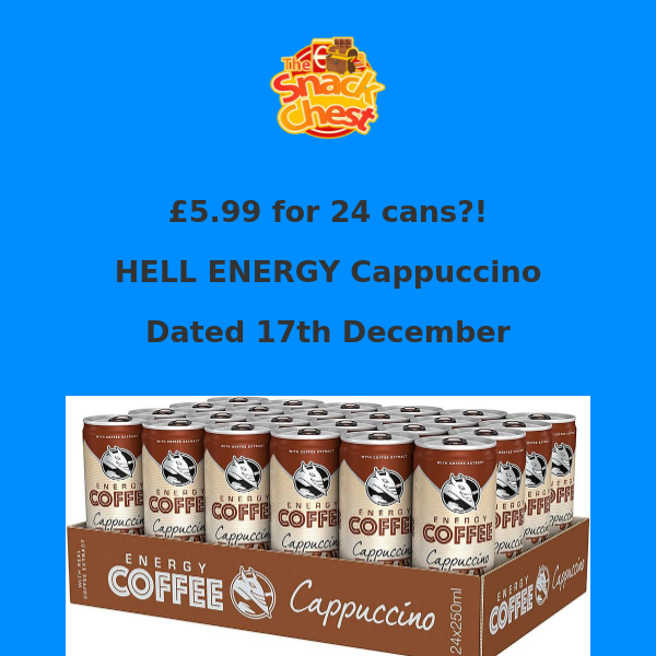 24 Cans, £5.99?! HELL Energy Coffee Cappuccino