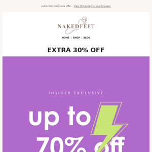 EXTRA 30% OFF!