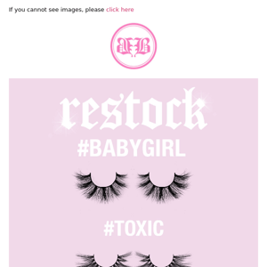 RESTOCK! #BABYGIRL and #TOXIC are back