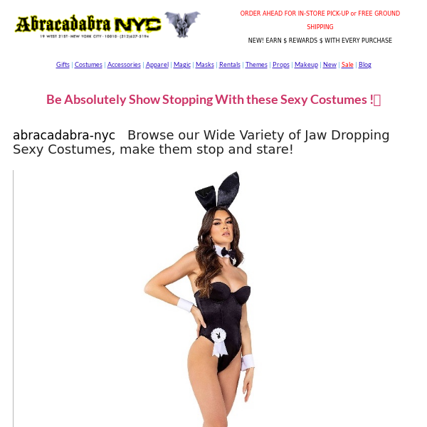 Be Absolutely Show Stopping With these Must Have Sexy Costumes!💋 - Abracadabra  NYC