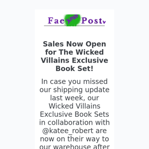 Wicked Villains Exclusive Book Set Extras NOW AVAILABLE!