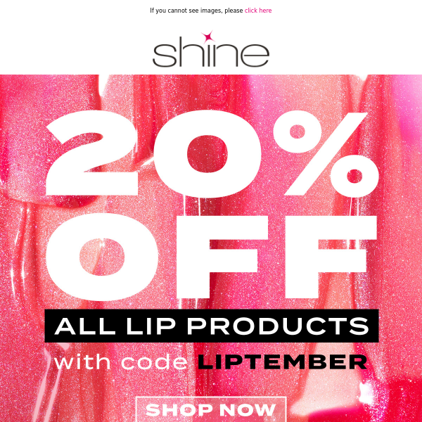 20% off all lippies 💋