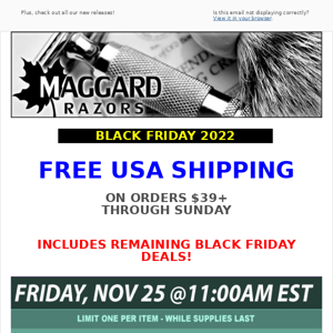 Free USA Ship on $39+ including remaining Black Friday Deals!