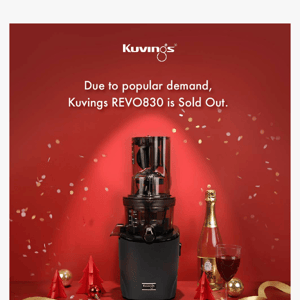 ⚡️ Kuvings VIP Exclusive: Get a Head Start to REVO830 Pre-order