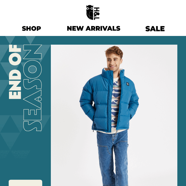 End of Season - Outerwear!