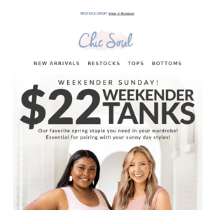 $22 Weekender Tank SALE!!