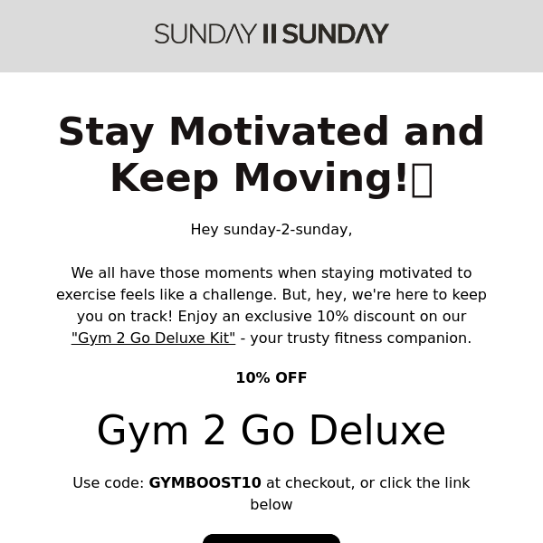 🥊 Stay Motivated and Keep Moving! Get 10% Off Our Gym 2 Go Deluxe Kit