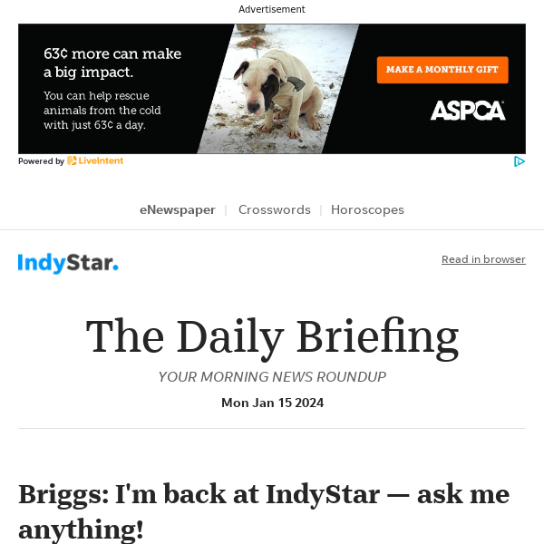 Briggs: I'm back at IndyStar — ask me anything!