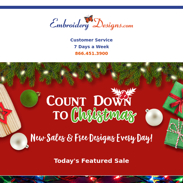 Countdown To Christmas - Christmas Flash Sale 95¢ Designs + Free Design