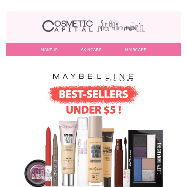 Maybelline $5 and Under Beauty Bargains ❤️