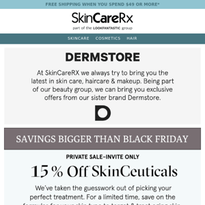 Shop 15% Off SkinCeuticals at Dermstore — Ends Tomorrow!