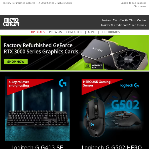$59 G413 SE Gaming Keyboard! $39 G502 HERO Gaming Mouse
