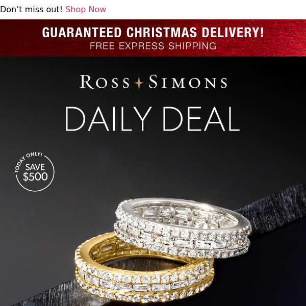 Ross simons deal clearance of the day