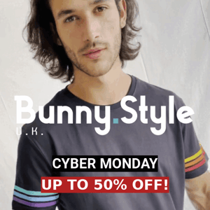 Last day of up to 50% off! Cyber Monday!🌈🐰