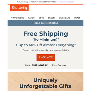 Guess what? You’re getting FREE shipping on gifts for everyone on your list (no minimum)