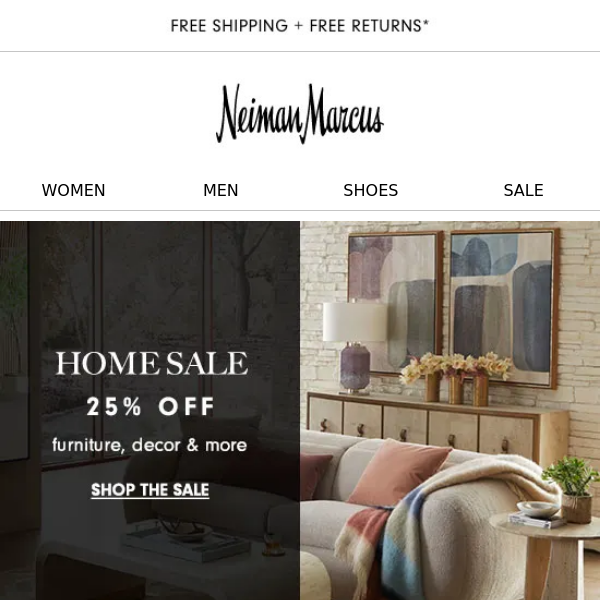 25% off furniture, & more cozy updates for your home