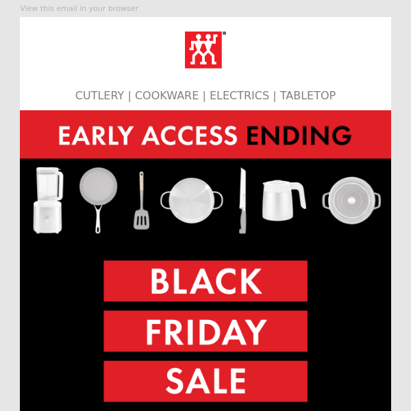 Ending soon: Early access to new-to-sale items!