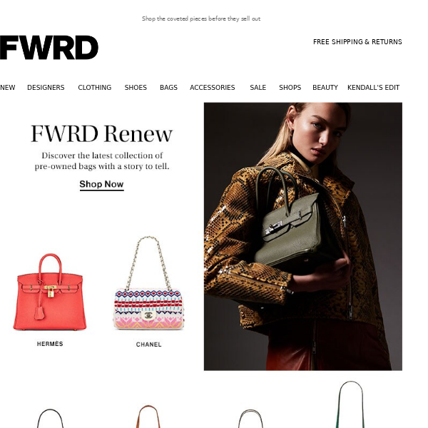 New FWRD Renew Bags Are Here