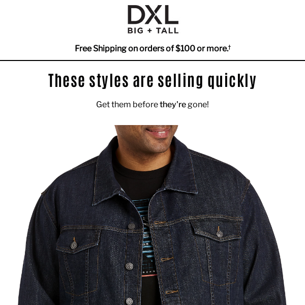 Hurry Up! Limited Stock Left at DXL Big & Tall 🏃‍♂️👕 - DXL