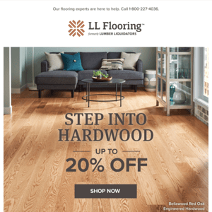 It’s time to Step Into Hardwood with up to 20% off