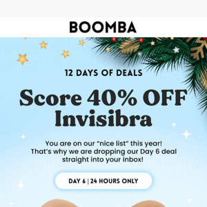 📣DAY 6 DEAL: How about 40% OFF Invisibra?