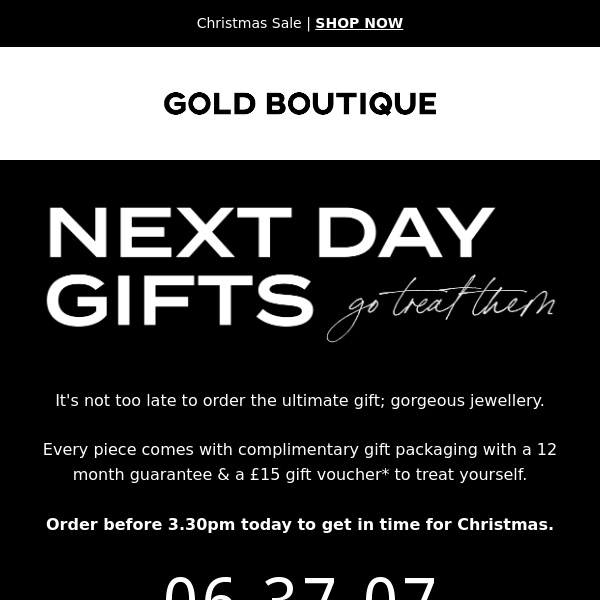 Get the perfect gift in a snap with next day delivery 💍🎁