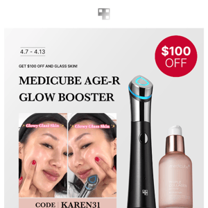 [Get $100 OFF] The secret to Glass, Glowing Skin : AGE-R Glow Booster!