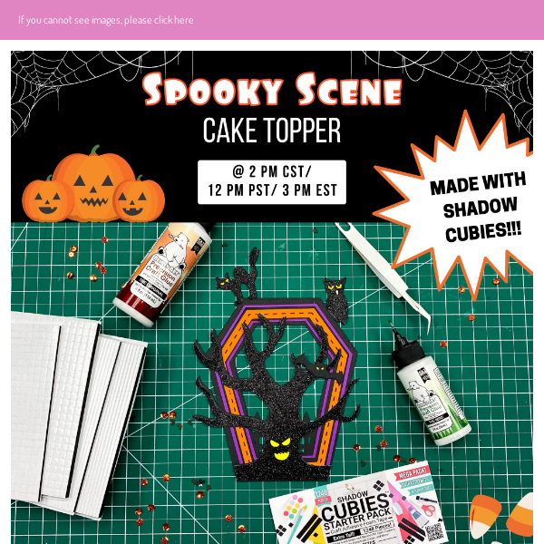 Today's LIVE: Spooky scene cake topper