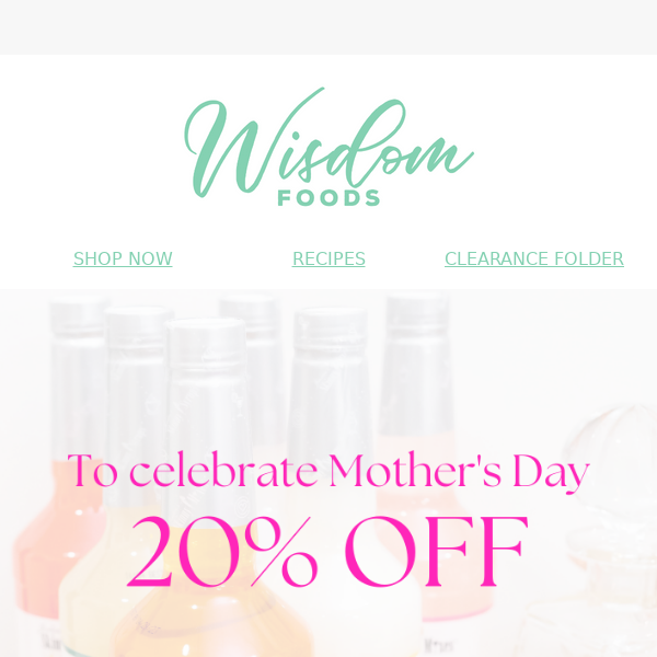 Enjoy 20% OFF to Celebrate Mother's Day 💗