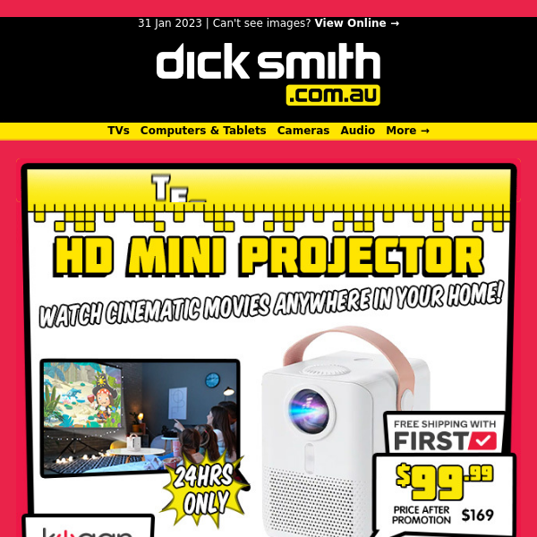 Tech Tuesday: HD Mini Projector $99.99 - 24 HRS ONLY!