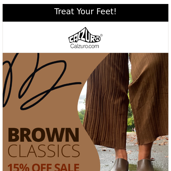 15% Off All Brown Classics - shop now!