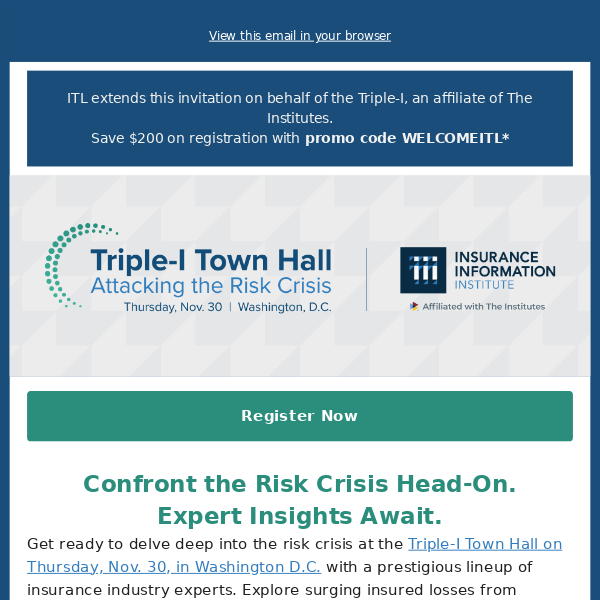 💪 Attack the Risk Crisis with Leading Insurance Industry Experts